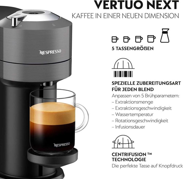 DeLonghi Nespresso Vertuo Next ENV 120.GY, Кафемашина с Капсули