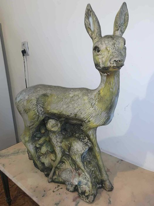 Decorațiune de gradina Caprioara cu doi puii