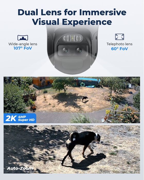 Camera cu baterie si WIFI, Reolink TrackMix, 4MP