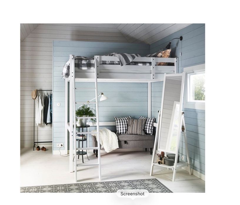 Легло с надстройка плюс матрак 140/200 см от IKEA