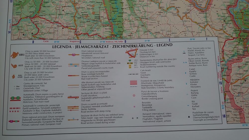 Harta rutiera a României