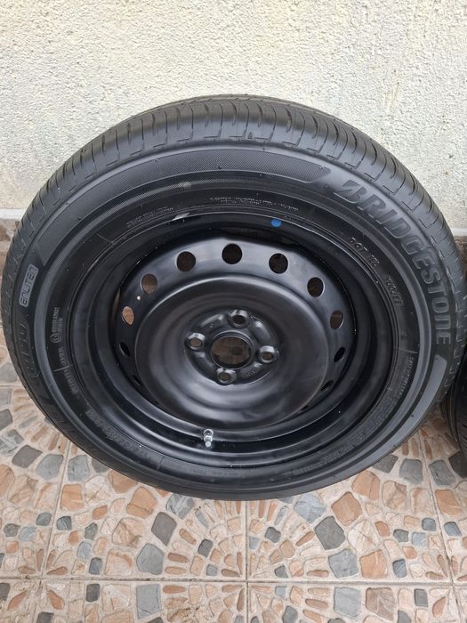 Set Jante, Cauciucuri Bridgestone, Capace NOI + TPMS Continental cadou