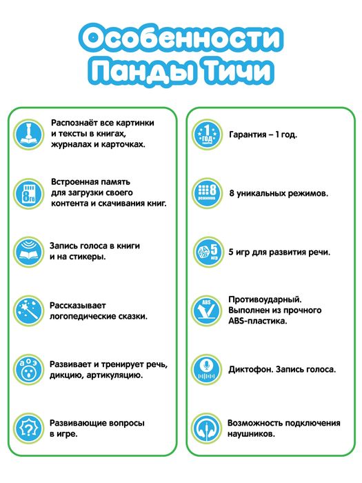Панда Тичи - интерактивная логопедическая игрушка