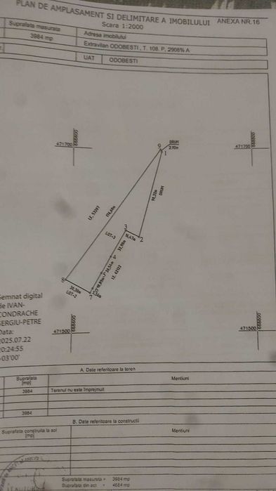 Vând teren construcții hală sau locuință