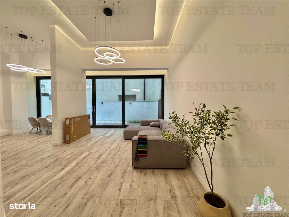 Apartament de inchiriat cu 3 camere + gradina in Pipera  Scoala Americ