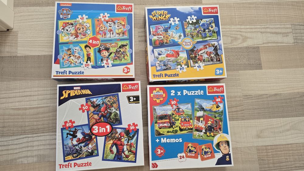 Set 5 puzzle Trefl 4 in 1/ 3 in 1