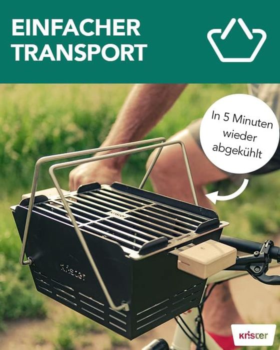 Скара на дървени въглища Knister Grill Original, идеална за къмпинг