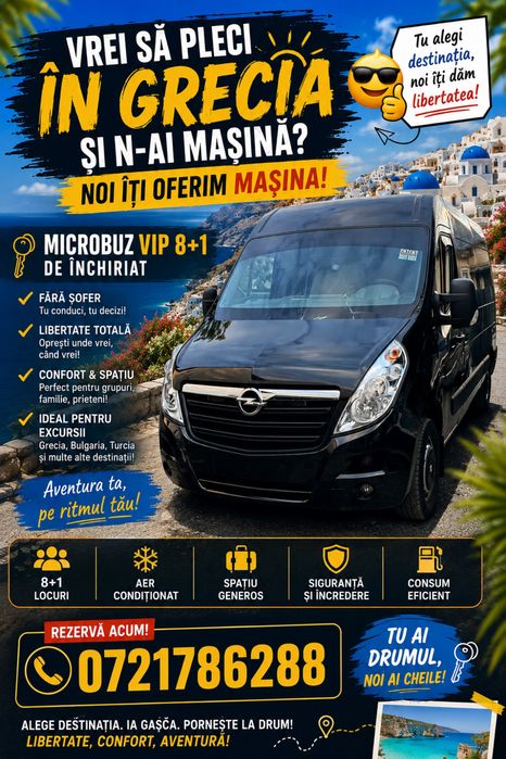Inchiriez microbuz 8+1 locuri  VIP interior Piele/tv/webasto