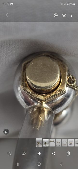 Bratara argint Bottega Veneta