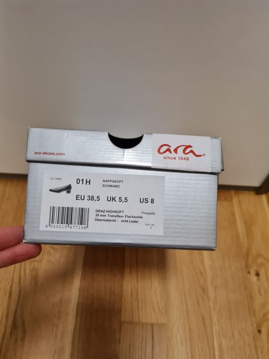 Pantofi femei, Ara, noi, marime 38.5 ( lungime talpa 24.5cm)