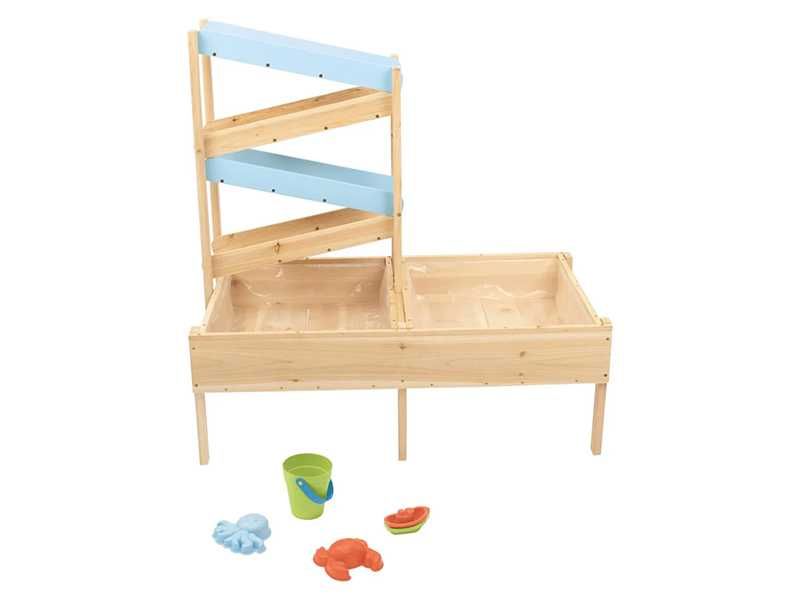 НОВИ! Комбиниран пясъчник с пързалка – игра с вода и пясък