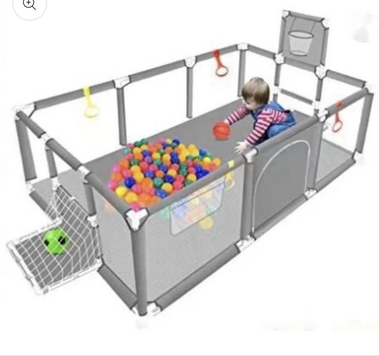 Бебешка ограда с кош и врата - 120/180 см.