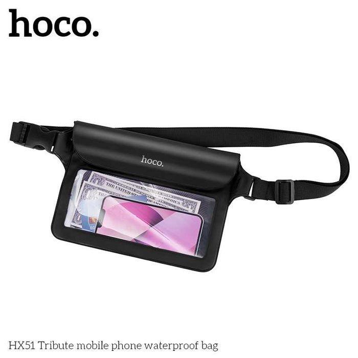 Hoco HX51 Тройная водонепроницаемая поясная сумка чехол для смартфонов