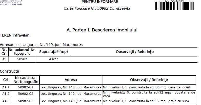 Teren + casa , anexa , sura din lemn in zona foarte linistita cu panorama , Unguras, Dumbravita, Maramures