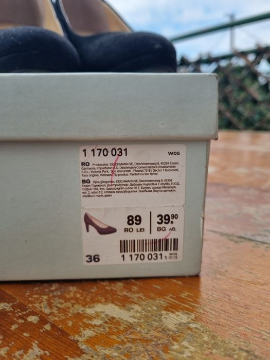 Дамски черни обувки на ток