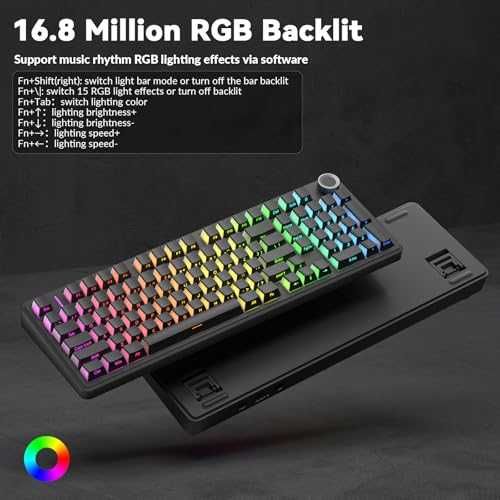 Механична клавиатура AULA F99 безжична RGB hot-swap