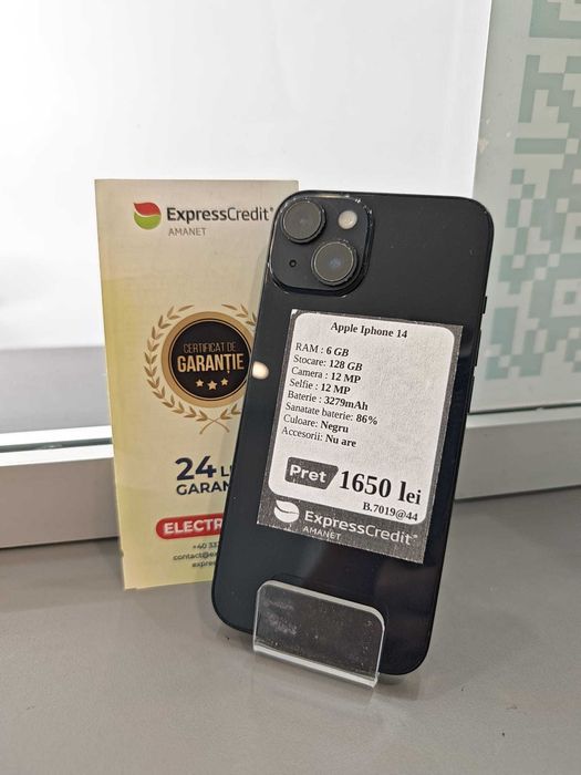 Apple iPhone 14 128GB (Ag44 B7019) - Garantie 2 ani!