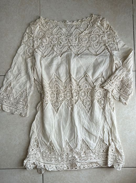 Дамска дантелена плажна рокля