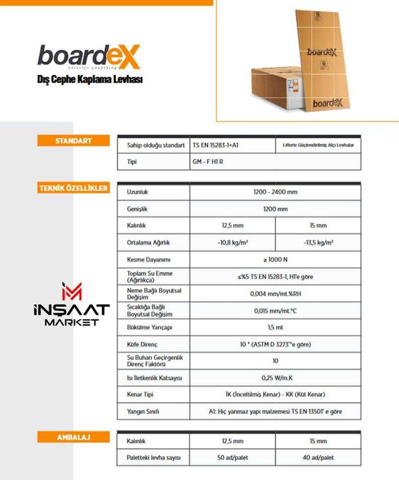 BoardeX Оригинальный Фасадная плита Fasad plitasi
