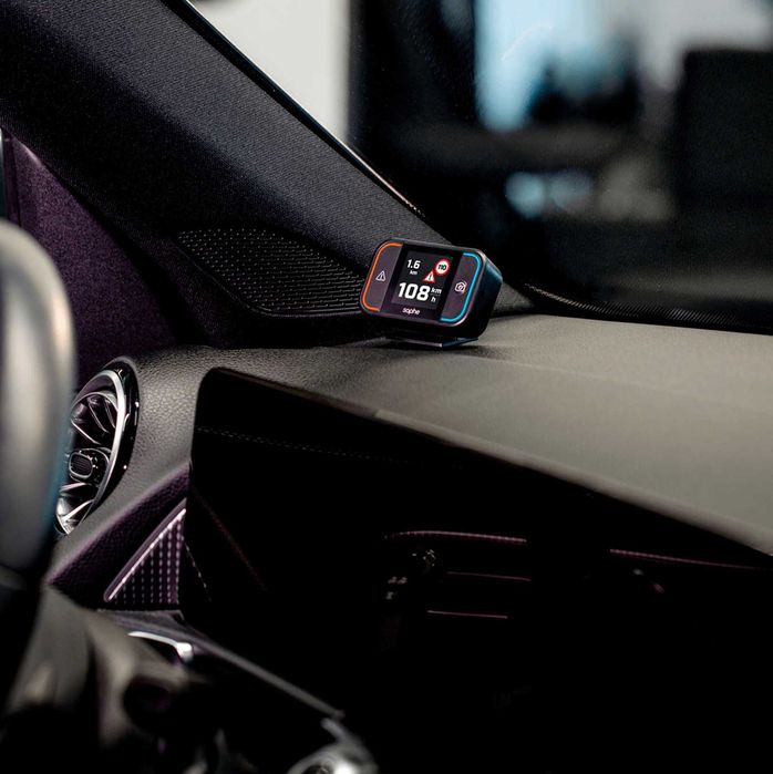 Alarma Trafic Saphe Drive Mini, Avertizare radar si pericole, Bluetooth, Black