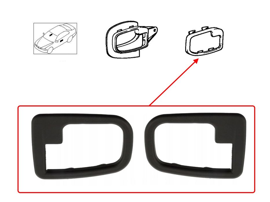 Рамка на вътрешна дръжка за BMW 3 E36 (1991-1999)