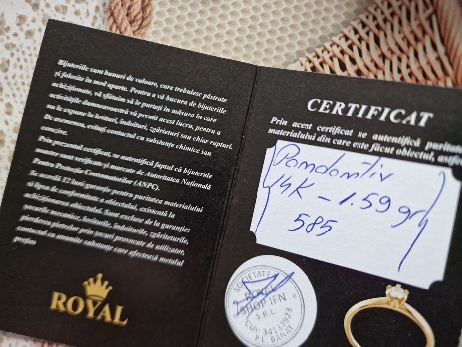 Pandantiv inima aur 14k 1.59gr / 795lei