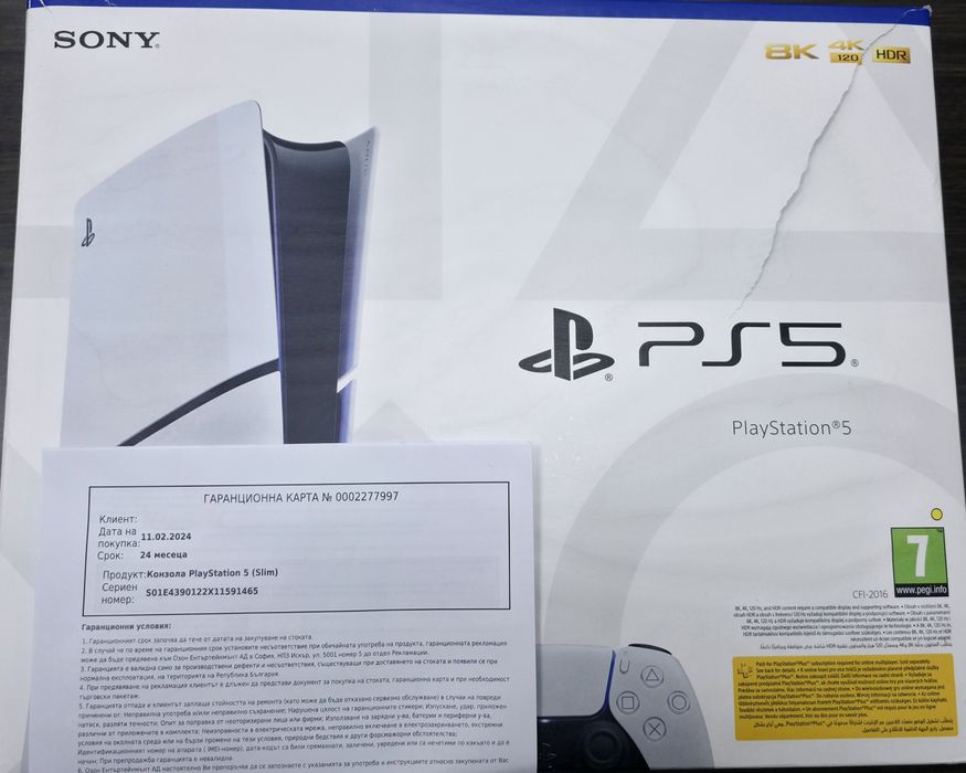 КАТО НОВ 1TB Sony Playstation 5 SLIM DISC / PS5 Гаранция Озон 2026