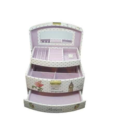 Caseta bijuterii, cu Imprimeu Big Ben, Multicolor, 220x150x140