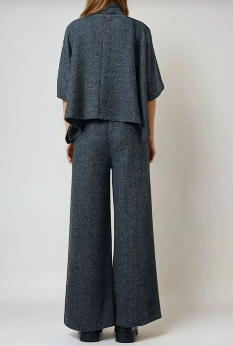 Set tricotaj antracit bluza+pantaloni