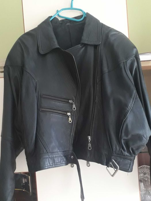 Geaca piele naturala scurta moto