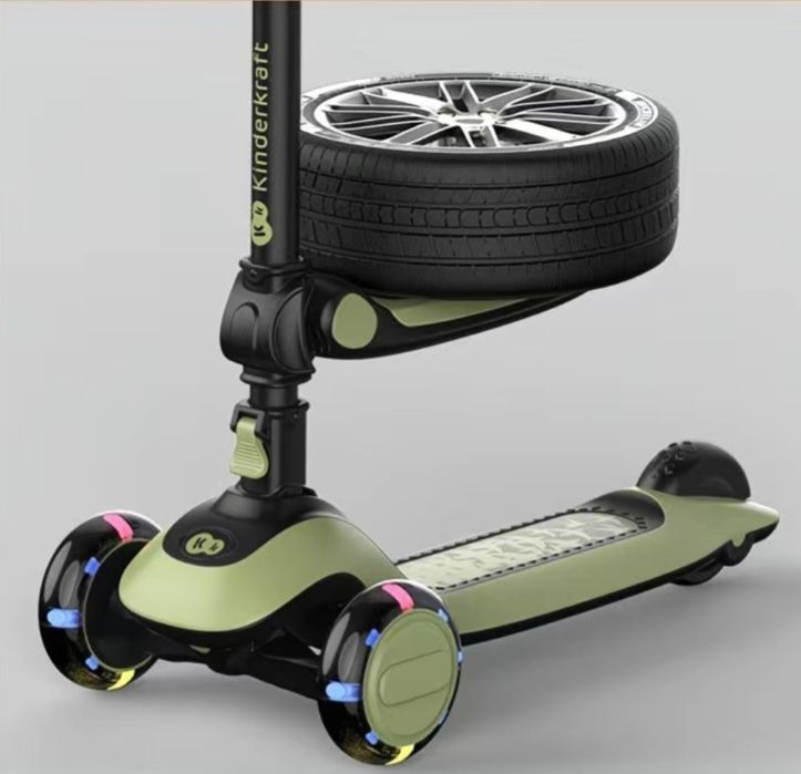 Серебристый самокат Kinderkraft Halley