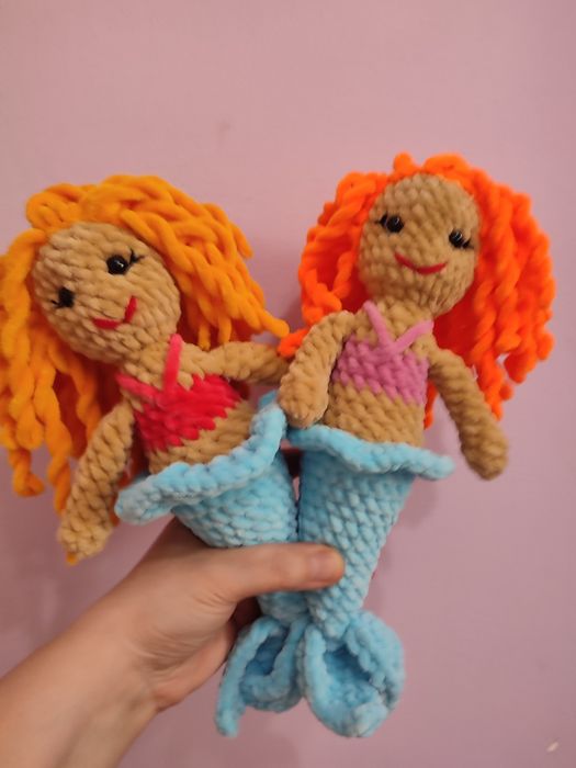 Плетена играчка русалка