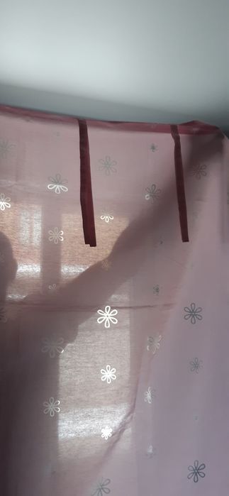 Штора нежно розовая