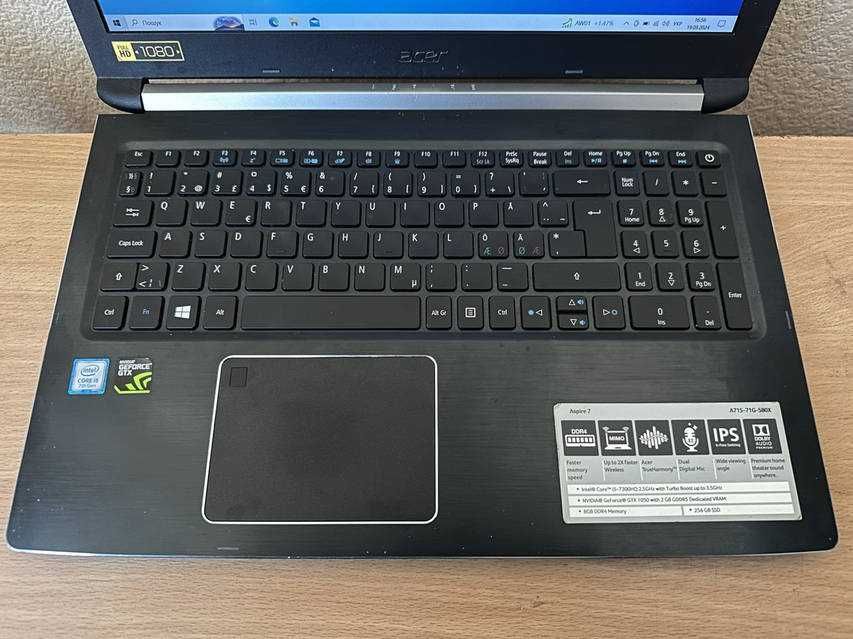 Gaming NOUTBOOK Acer aspire a715 71g