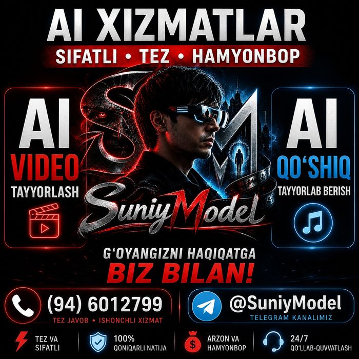 Ai video va Ai qoʻshiq tayorlaberamiz