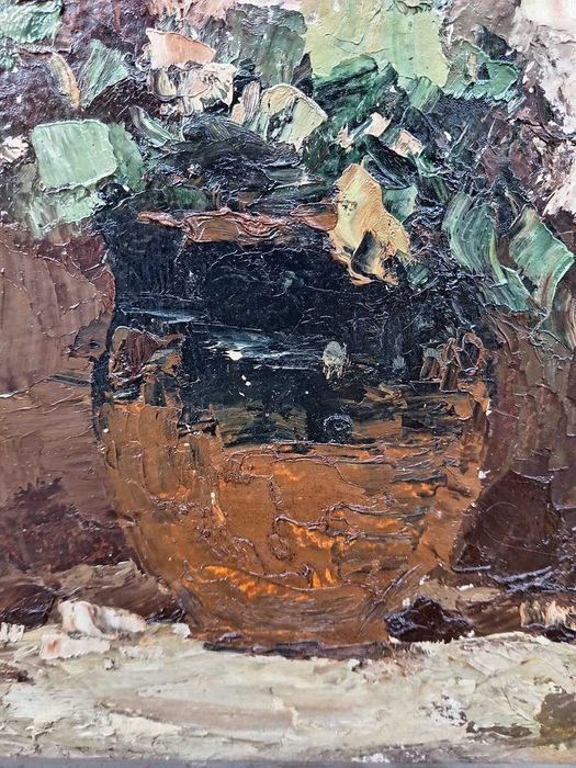 Tablou vechi - vaza de toamna - semnat Stoenescu