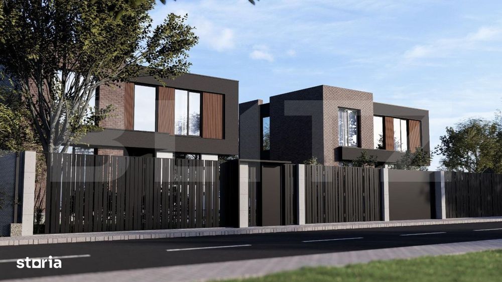 Casa moderna la rosu , 114.95 mp utili,  324 mp teren - Burdujeni