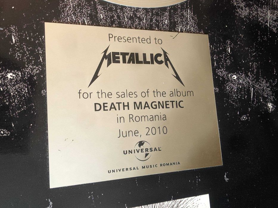METALLICA Death Magnetic 2xPLATINUM display 81x47cm 2x Disc Platina CD