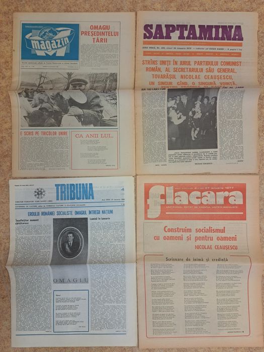 Ziare omagiale - Ceausesc, RARE, 50 lei