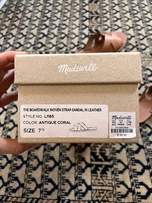 Madewell американские женские кожаные шлепки босоножки