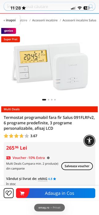 Termostat SALUS 091FLRFv2