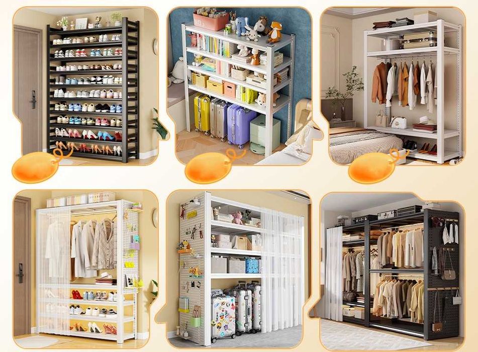 Temir polkalar — har tokcha 50 kg ko‘taradi/Ombor uchun metall stellaj