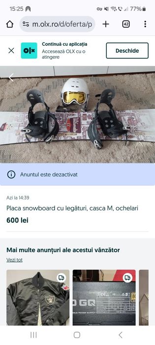 Snowboard+casca+ochelari+boot