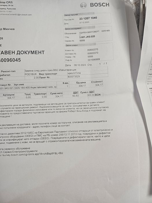 Гайковерт Bosh GDS 18V-400