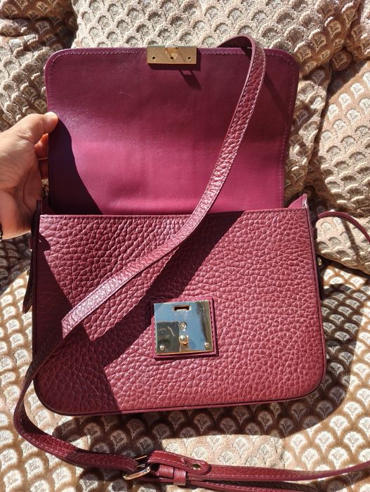 кожена дамска чанта Musette, естествена кожа