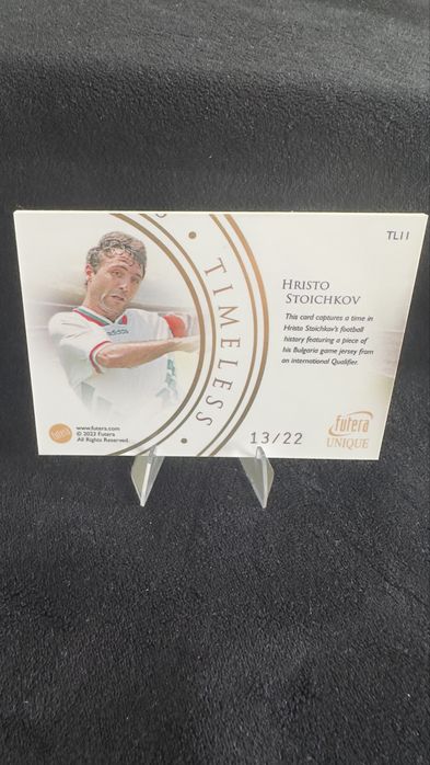 Hristo Stoicikov card Futera Bulgaria  , 1 RC inclus