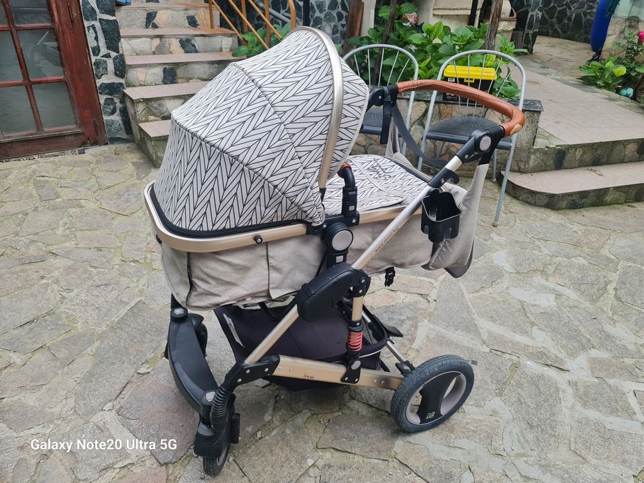 МОНИ Комбинирана количка 3 в 1 GALA Premium BARLEY