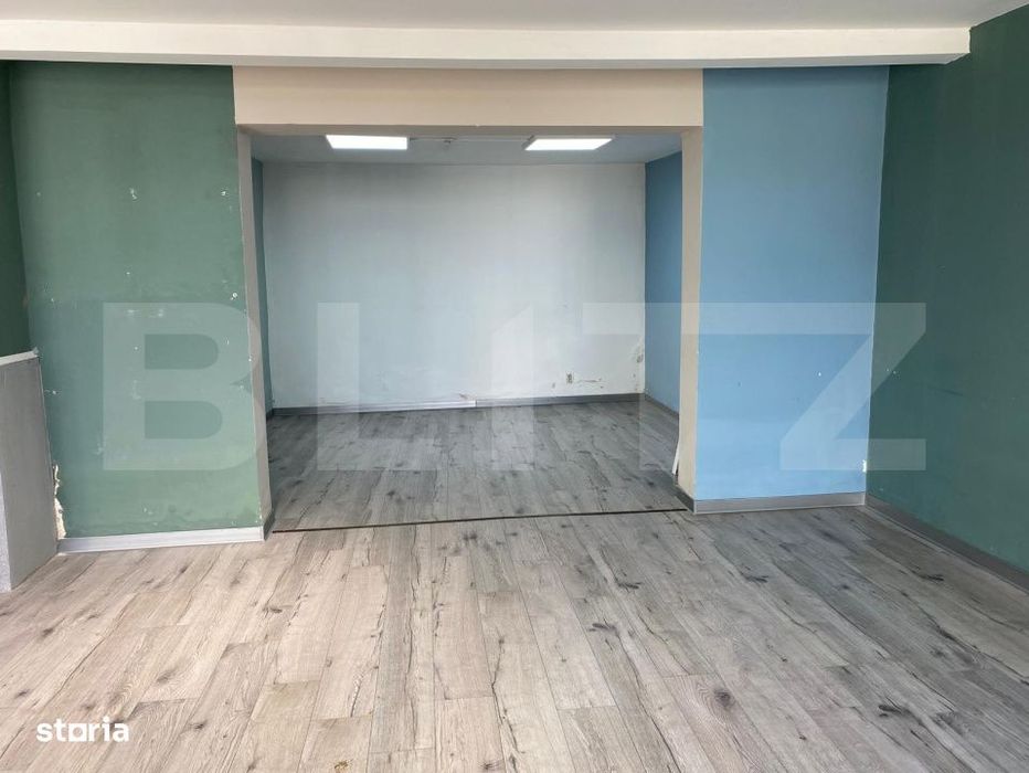 Spatiu comercial, 100 mp cladire, 200 mp curte/parcare, zona Frumoasa
