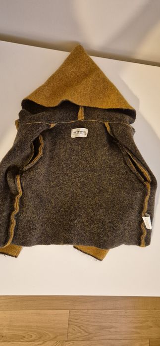 Jacheta Stapf copii, lână fiartă 100% organică, marime 80