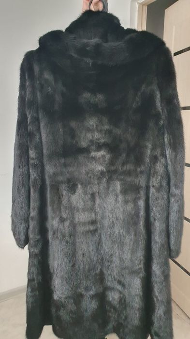 Норковая шуба черная